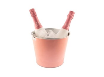 Cubo /cubitera metalica rosa-d.18.5x17x23,5cm koala