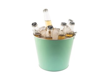 Cubo /cubitera metalica verde menta-d.18.5x17x23.5cm koala