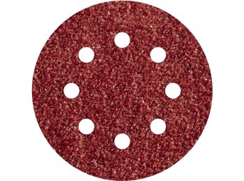 Lija disco adherente madera metal gr 80 5 uds Ø 125 8 agujer