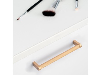Emuca Lote de 5 tiradores para mueble Bergen, L173mm, intereje 160mm, Aluminio, Pintado oro