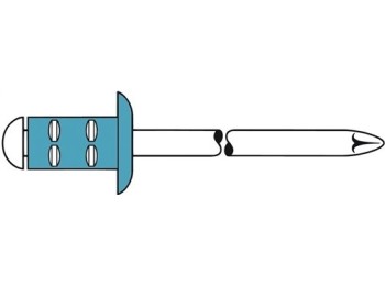 Remache fij polygrip 4,8x10mm c/red plana inox 050pz gesipa