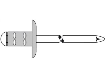 Remache fij polygrip 4,8x10mm k16 c/grande alum/acero 25pz g