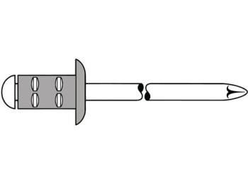 Remache fij polygrip 4,8x17mm c/red plana alum/inox 050pz ge