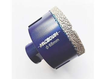 Broca diamantada porcelanico perforacion en seco Ø 68 m-14 m