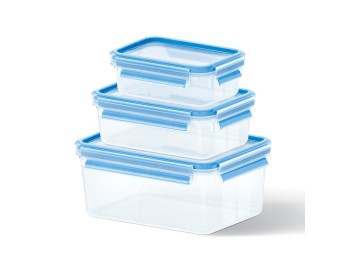 Contenedor hermetico set 3 pzs rectangular emsa