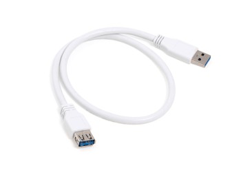 Cable usb a/ usb a macho/hembra 0,5m blanco axil