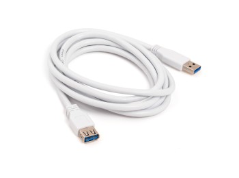 Cable usb a/ usb a macho/hembra 2m blanco axil