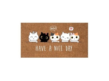 Felpudo coco estampado 70 x 40 cm gatos nice day duett