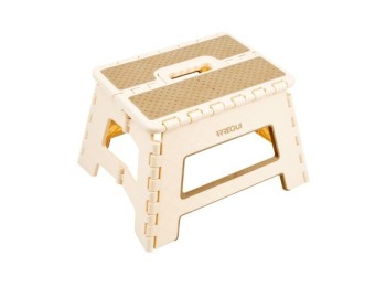 Taburete plegable beige 29x22x22cm arregui