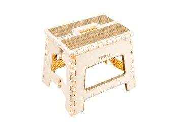Taburete plegable beige 29x22x27cm arregui