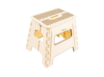 Taburete plegable beige 29x22x32cm arregui