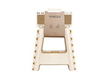 Taburete plegable beige 29x22x39cm arregui