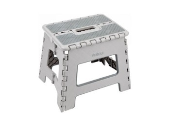 Taburete plegable gris 29x22x27cm arregui