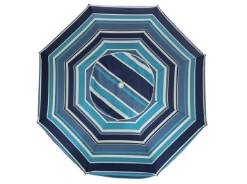 Parasol playa aluminio Ø180 cm upf 50+ rayas azul import
