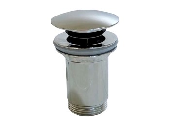 Valvula click-clack larga roscada laton cromado grande hidro