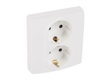 Base enchufe doble 2p+t blanco serie niloe legrand