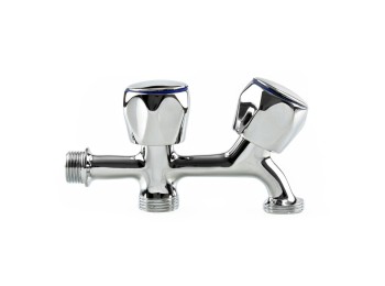 Grifo lavadora doble v/laton 1/2 x 3/4 x 3/4´ artic