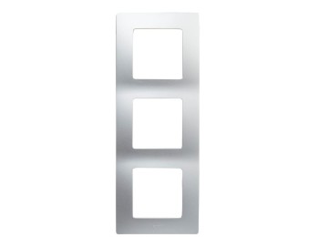 Marco 3 elementos plata serie niloe legrand