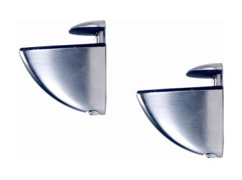 Soporte estante clip plata mate 2uds fepre