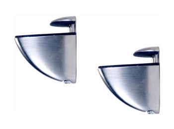 Soporte estante microclip plata mate 2uds fepre