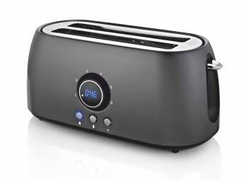 Tostador dos ranuras largas future plus negro 1400w haeger