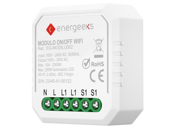 Modulo interruptor on/off wifi 2,4ghz 2300w energeeks