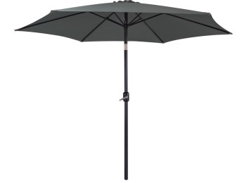 Parasol aluminio inclinable antracita 3 m tubo 48 mm con man