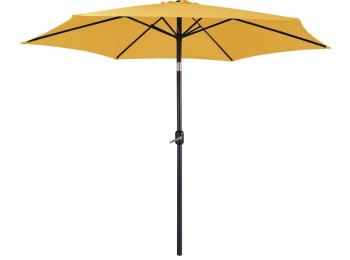 Parasol aluminio inclinable mostaza 3 m tubo 48 mm con maniv