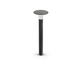 Aplique led solar goliat columna 2200 lm c/sensor presencia
