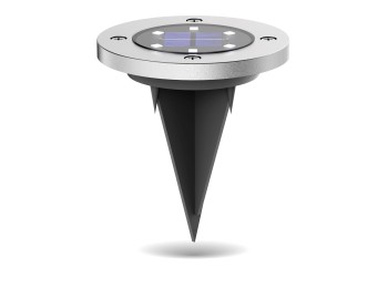 Baliza solar metal ip44 8 horas de autonomia pack 2 unidades