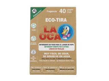 Detergente ropa eco-tiras 40 lavados la oca
