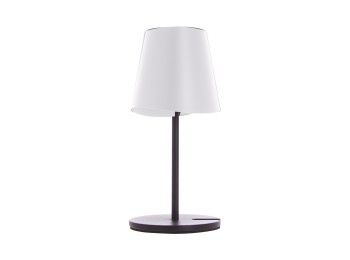 Lampara de mesa de metal blanca 38cm usb recargable 250 lume