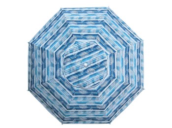 Parasol playa aluminio Ø180 cm upf 50+ hojas azul import