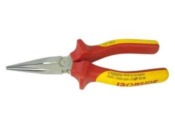 Alicate boca semi redonda con cortante 1000 v 200 mm mango b