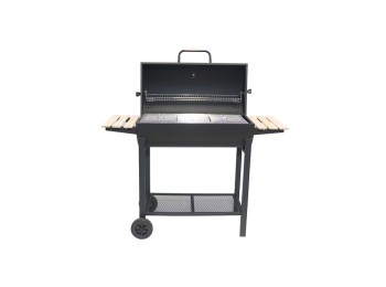 Barbacoa carbon barril dos mesas auxiliares 120x53x102cm nat