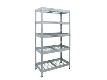 Estanteria metal galvanizado 5 estantes de rejilla 180 x 90