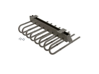 Emuca Pantalonero extraíble, Izquierda, Acero y Plástico, Titanio