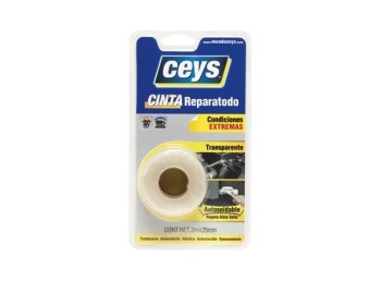 Cinta autosoldable reparatodo silicona 3m x 25mm transparente ceys