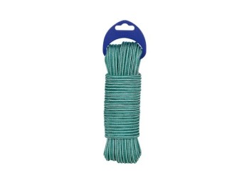 Cordon polipropileno alma texturada Ø 4 mm 15 mt verde / blanco rombull