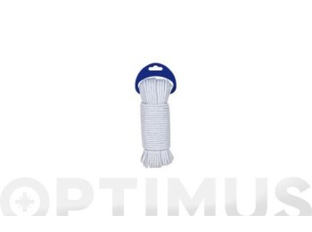 Cuerda algodon trenzado con alma Ø 4,5mm 15 mt blanco rombull