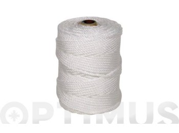 Cuerda polietileno cableada 4 cabos Ø 6 mm 100 mt blanco rombull