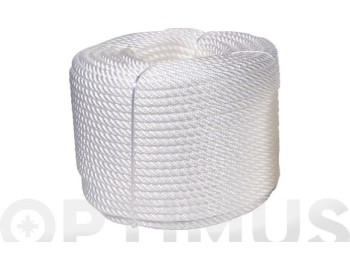 Cuerda polipropileno cableada Ø 5 mm 100 mt blanco rombull