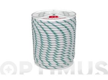 Cuerda polipropileno trenzada con alma Ø 10 mm 50 mt blanco rombull