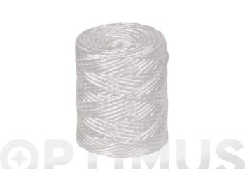 Hilo rafia polipropileno 1 cabo 600 m/kg Ø 1,7 mm 200 grs blanco rombull