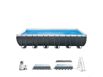 Piscina desmontable rectangular ultra xtr 31.800 l depuradora arena 7.900 l/h 36