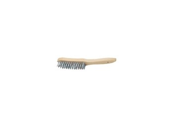 Cepillo manual alambre acero 0,35 mm m/madera 2 hileras 295mm tecwerk