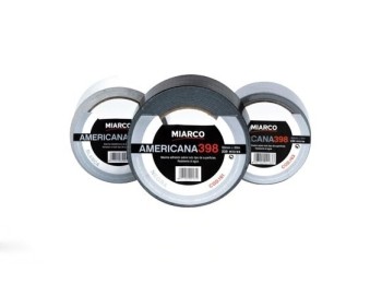 Cinta americana 398 30 m x 50 mm plata miarco