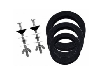 Juntas cisterna baja caucho+tornillos inox. inodoro kj2 fominaya