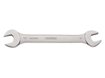 Llave fija plana 136mm 2 bocas cromada 08-09mm tecwerk