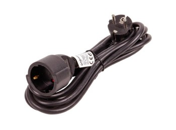 Prolongador 3x1,5 negro 16a 3mt ip20 arteconfort